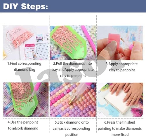 Image of Jasol Diamond Painting Kit, 40x30 Cms, Full Drill, 5D Crystals, Home Wall Decor Gift Set (Color Skull M45608)