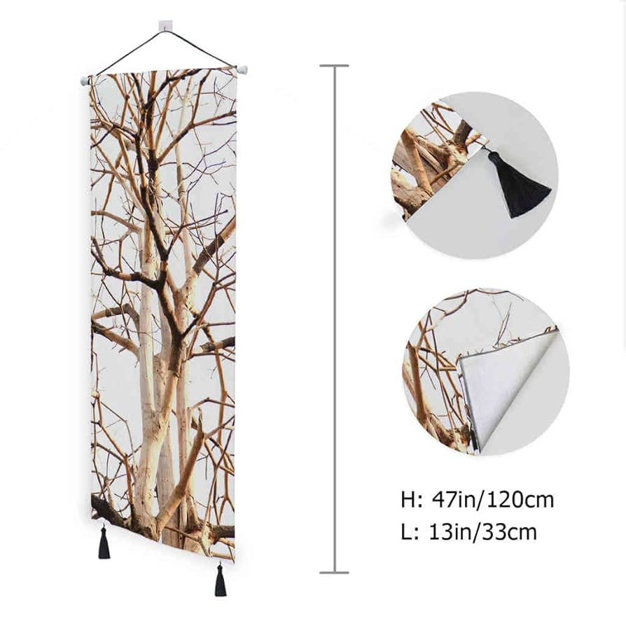 Amazon.co.jp: JOHIZUTA タペストリー 掛け軸 縦型 白い背景の