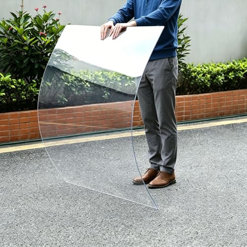 Metraquilato Transparente - Placa Policarbonato, Paneles de Tejados Protección contra la Lluvia, Láminas de Policarbonato Planchas para Invernadero, Marquesina, Cochera(50 x 50 x 0.3 CM)