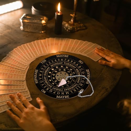 Pendule de sorcière avec cristal de quartz rose, le coffret ésotérique idéal