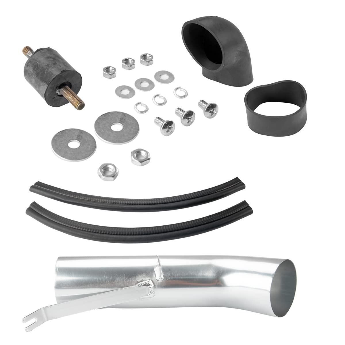 Cold Air Intake Filters System Kits Fit for Escalade Avalanche 1500 Suburban 1500/2500 Tahoe Silverado Sierra Yukon, 4" High Flow Polished Aluminum (Black)