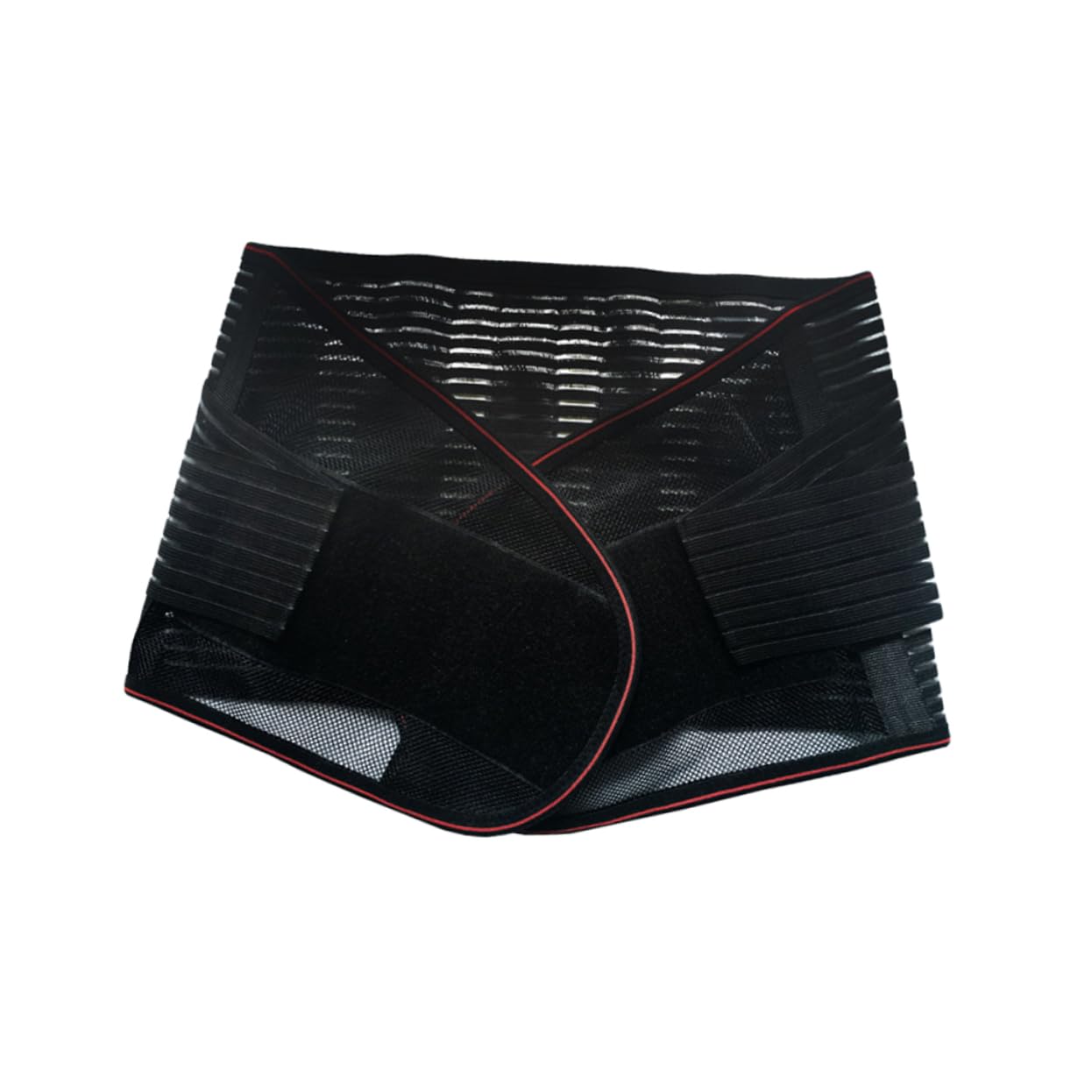 IWOWHERO Adjustable Lumbar Support Brace for Lower Breathable Mesh Back Support with Black