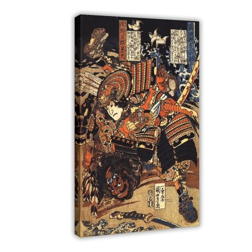 Toile japonaise Ukiyo-e Kuniyoshi pour sublimer votre décoration de bureau
