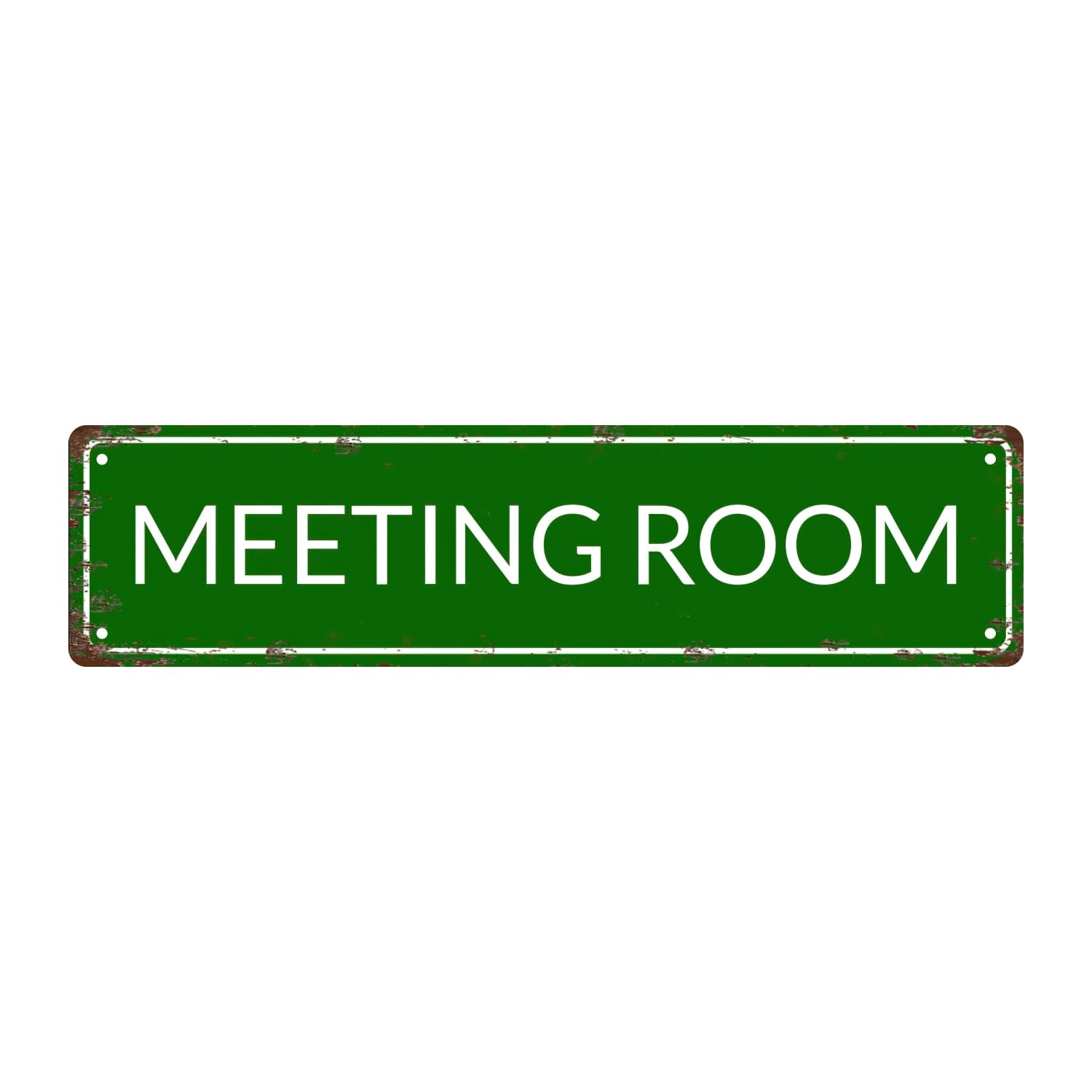 Meeting Room Space Metal Tin Street Sign Bar Cafe Garage Cave Home Room Wall Bathroom Farmhouse Garden Porch Patio Decor,4x16 Inch