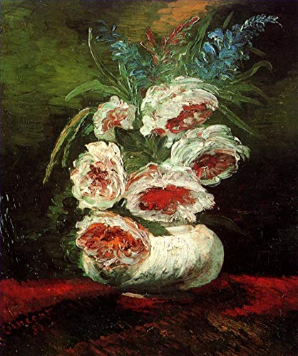 Peinture à l'huile Van Gogh Vase avec pivoines, l'art intemporel pour votre chambre