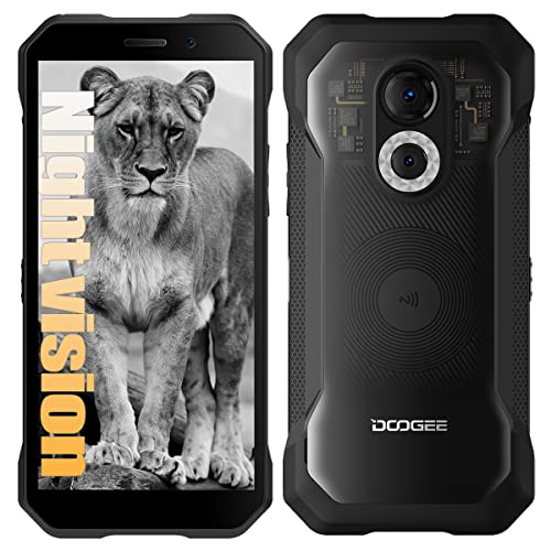 DOOGEE S61 PRO (2023), 4G IR Vision Notturna Smartphone, 6.0' HD+, 48MP + 20MP Infrarossi + 16MP, Telefono 5180mAh, G35 Octa-Core 6GB + 128GB Cellulare Robusto Android 12 IP68 NFC DUAL SIM Trasparente