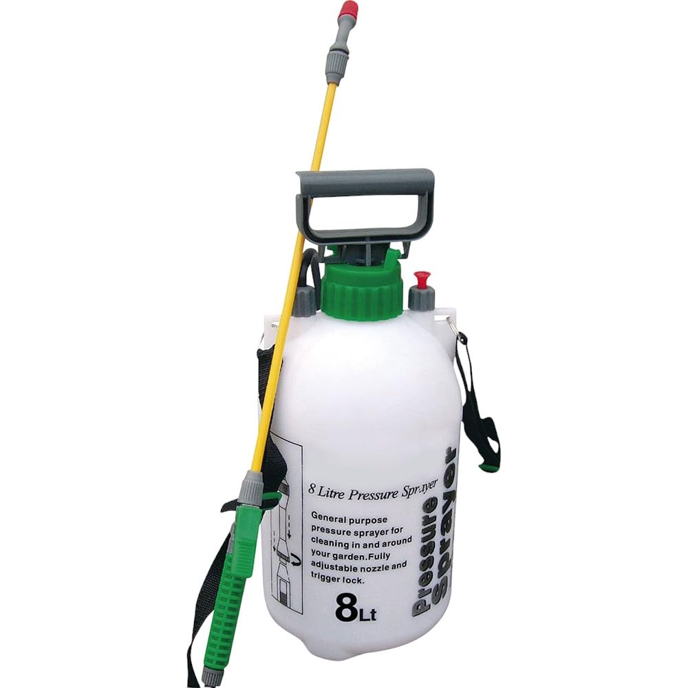 8L Garden Pressure Sprayer – Pump Action Garden Sprayer with Adjustable Nozzle & Shoulder Strap | Ideal for Watering, Fertilizers, Pesticides & Outdoor Cleaning