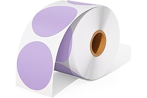 MUNBYN 2 Inch Lavender Purple Circle Thermal Sticker Labels