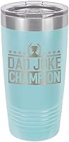 Vista 11 de Papá Broma campeón negro 20 oz vaso de bebida con popote Taza de viaje grabada con láser Comparar con Yeti Rambler Idea de regalo papá