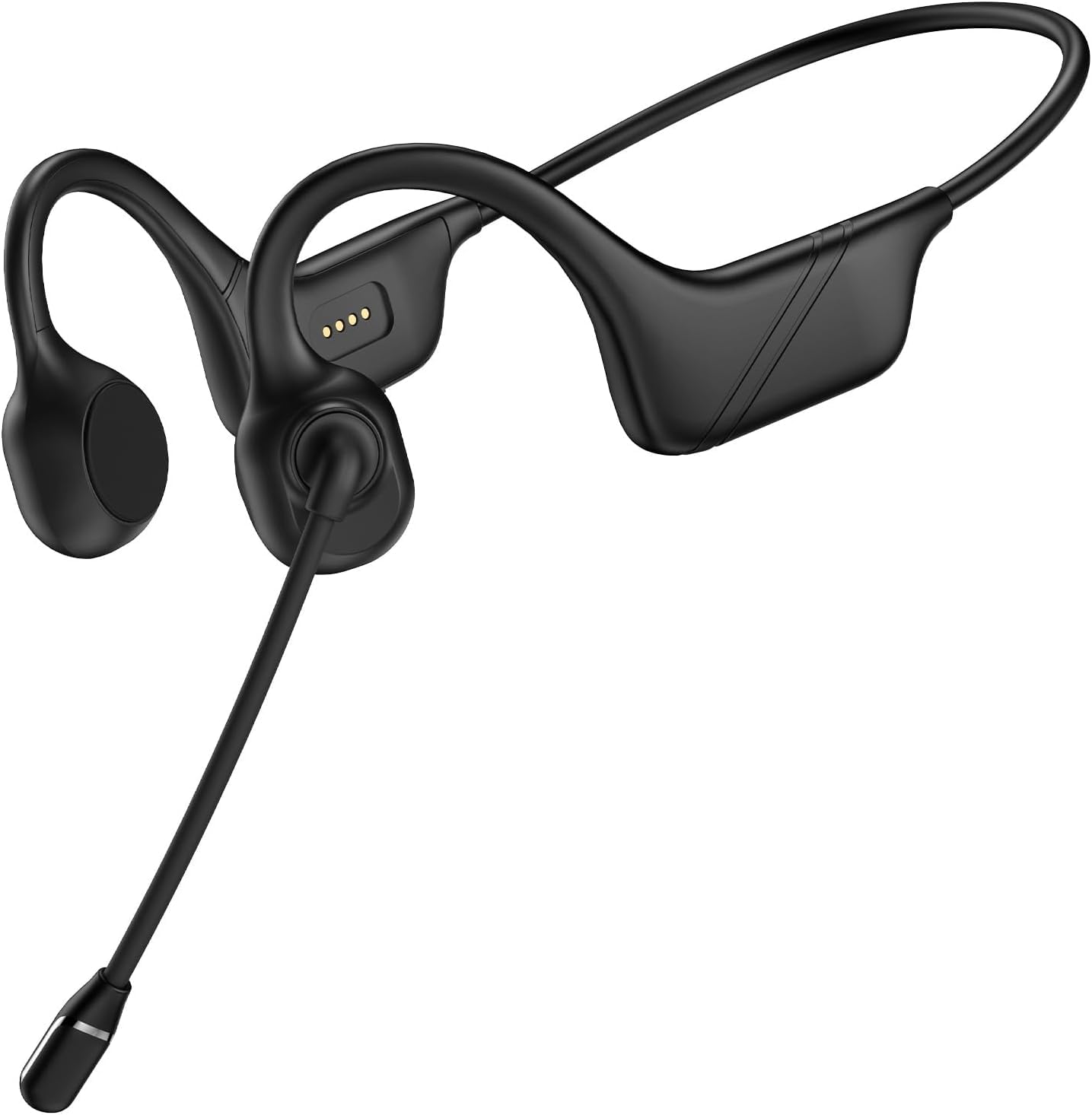 Photo 1 of ***HAS POOR AUDIO LATENCY*** Meetings Open-Ear Headphones with Rotatable Noise-Canceling Boom Mic, Bone Conduction Bluetooth 5.4 Headphones with One-Touch Mute&Magnetic Charging for All-Day Use, Perfect for Driving Learning(Inky