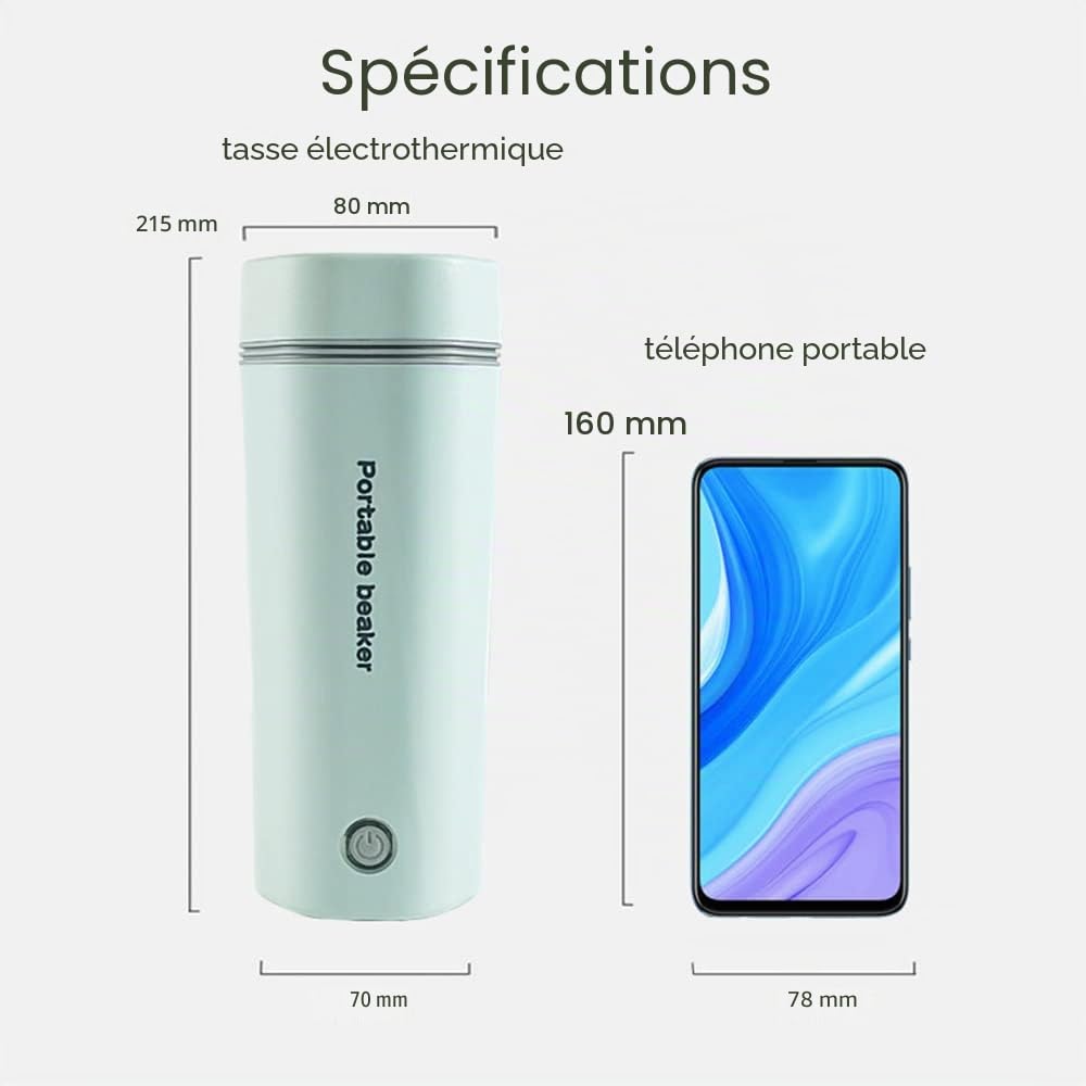Andoer Bouilloire de Voyage en Acier Inoxydable Mini Bouilloire Electrique de Voyage 350 ml Bouilloire de Voyage Portable 3 en 1 Chaudière à eau Chaude Arrêt Automatique Cuisson Rapide pour Thé Café