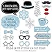 Big Dot of Happiness Winter Wonderland Photo Props, Snowflake Holiday Party Decorations, Winter Wedding Photo Booth Props Kit, 20 Count