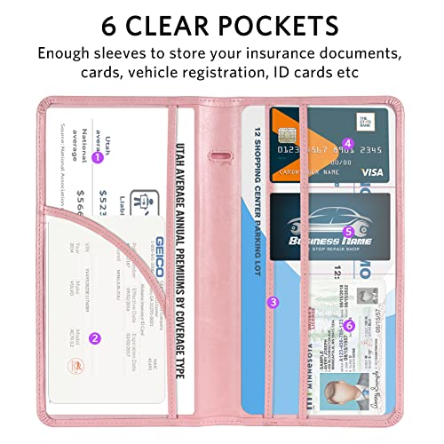 Image of CoBak Car Registration and Insurance Holder | Vehicle Glove Box Organizer, Auto Truck Compartment Document Case with Magnetic Closure for Insurance & Driver License