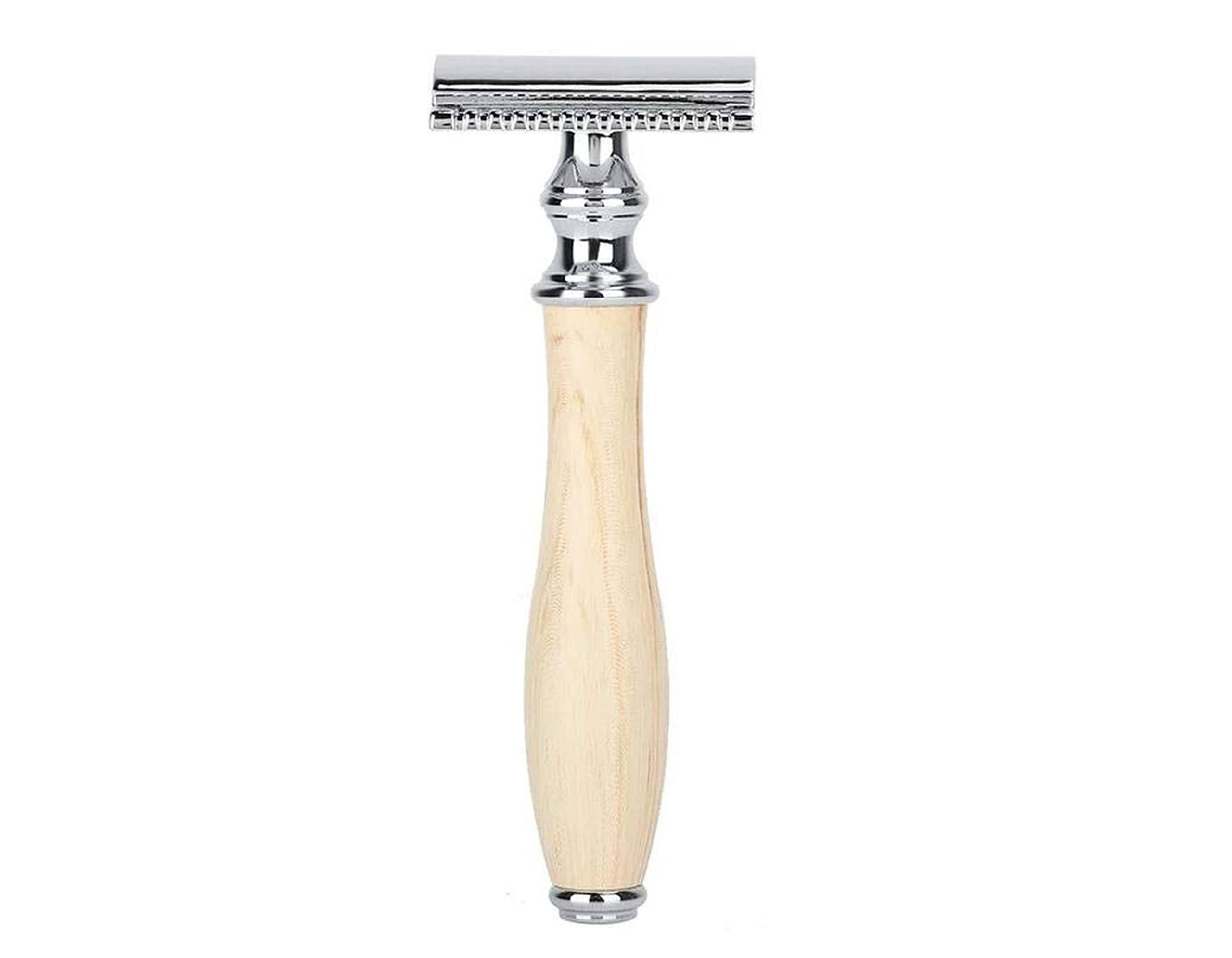 Shri Kanth Art® Classic Men Anti-Skid Wood Handle Dual Blade Shavers, Reusable Safety Razor for Men Style Manual Shaving (Pack of 1) (B09HN5PTTT) Amazon Price History, Amazon Price Tracker
