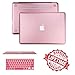 Macbook Air 11" Case Cover, IC ICLOVER Ultra Slim Light Weight Rubberized Matte Hard Plastic Protective Case Cover & Keyboard Cover for Macbook Air 11.6"(A1465/A1370)-Rose Gold