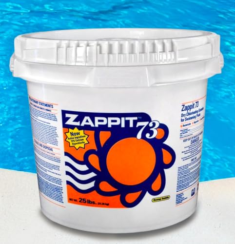 73% Dry Chlorinating Granules for Swimming Pool - 25lb Bucket Fast Dissolving Shock