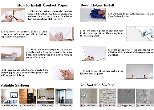 Image of WISDOM Brown Marble Contact Paper for Countertops Waterproof Wallpaper for Cabinets Counter Table Paper (24 X 100 Inch)