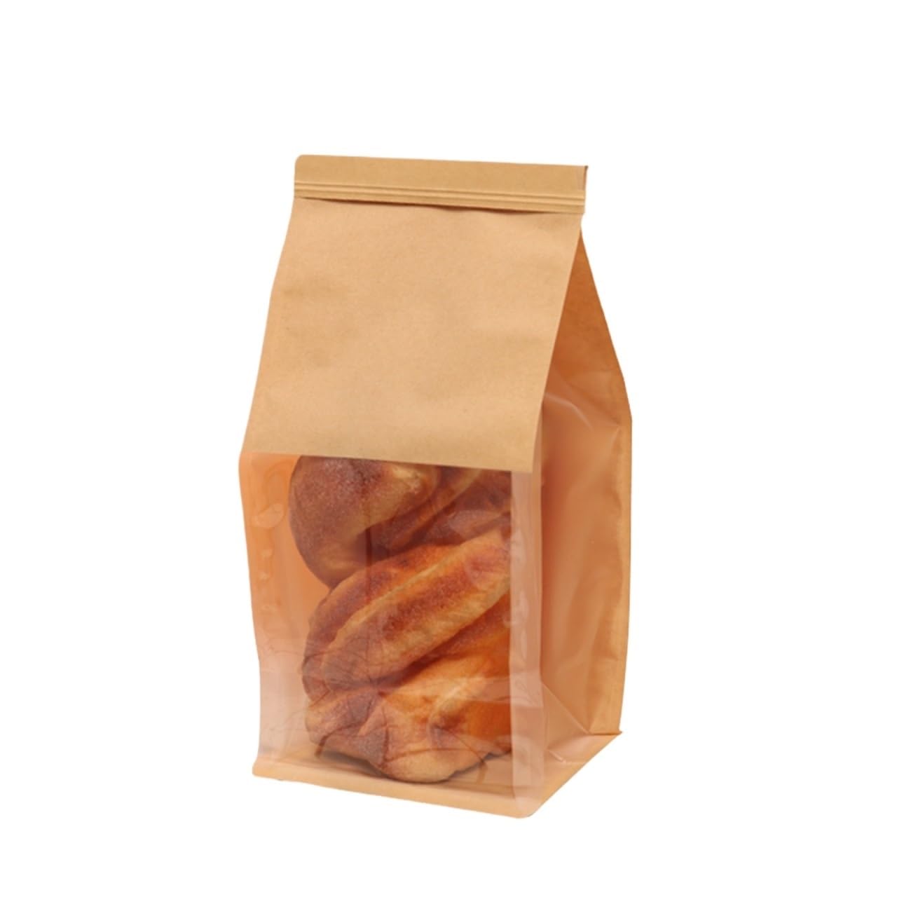 100pcs Kraft Paper Toast Bags With Wire Tie For Bread Slices Croissants Buns Baking Packaging for Bread(Brown,13x28x10cm)