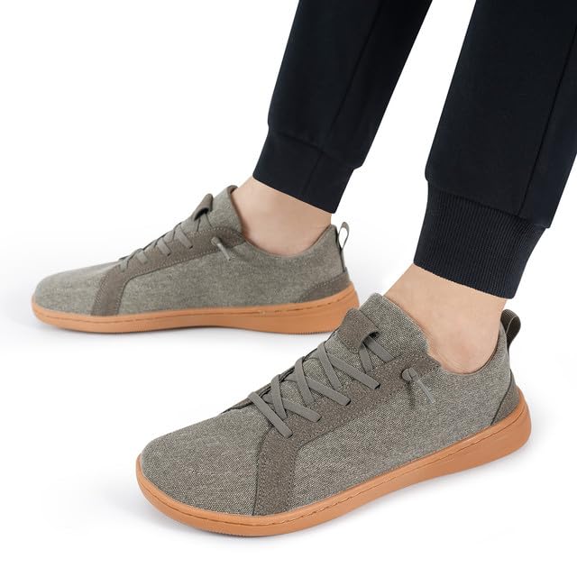 Image of Men's Barefoot Wide Toe Box Shoes - Minimalist Barefoot Shoes with Zero Drop Sole Extra Wide Slip on Walking Shoes for Men