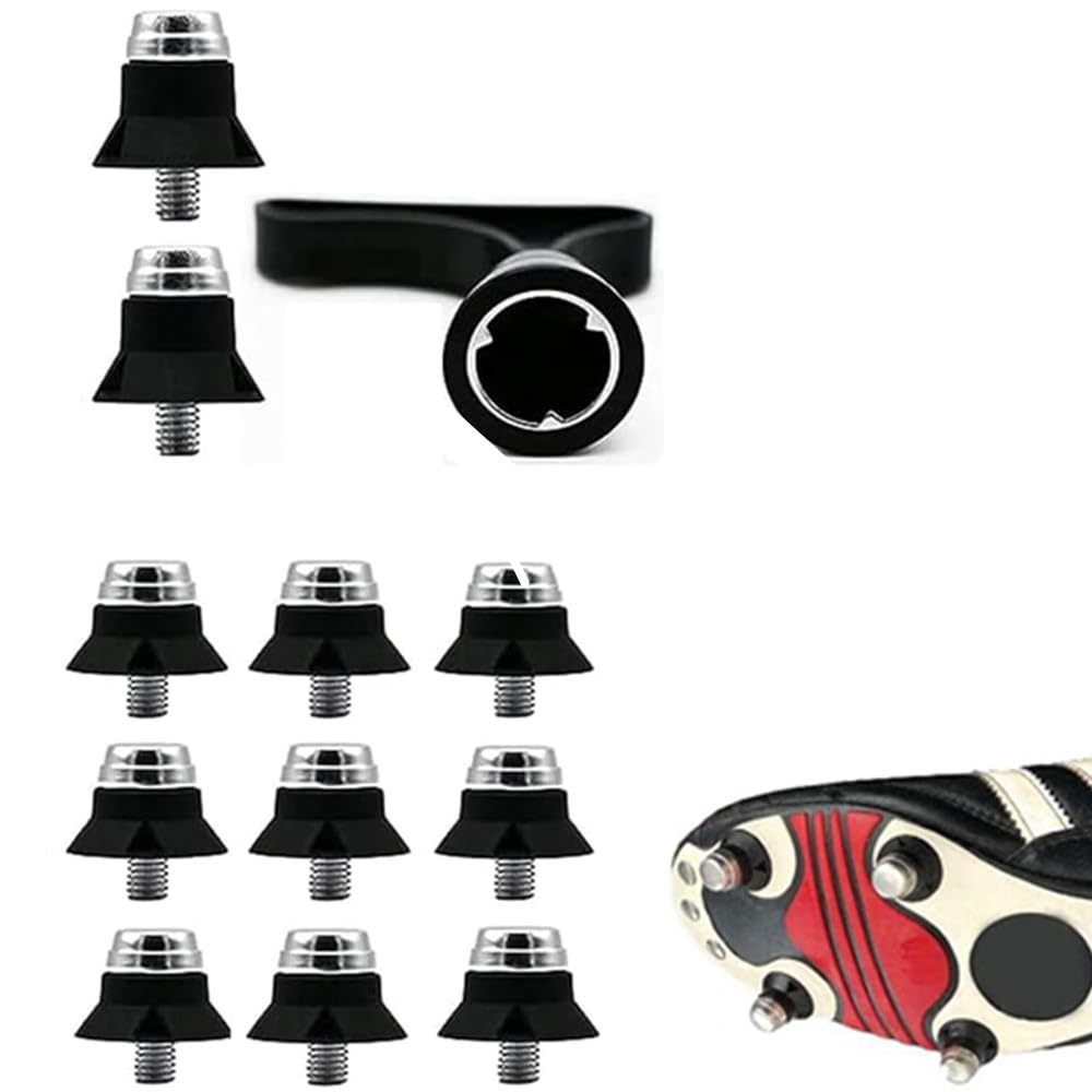 Tacos De Repuesto Para Botas De Fútbol - Pack De 12 (7 Mm Y 10 Mm), TPR, Con Llave De Instalación, Color Rojo