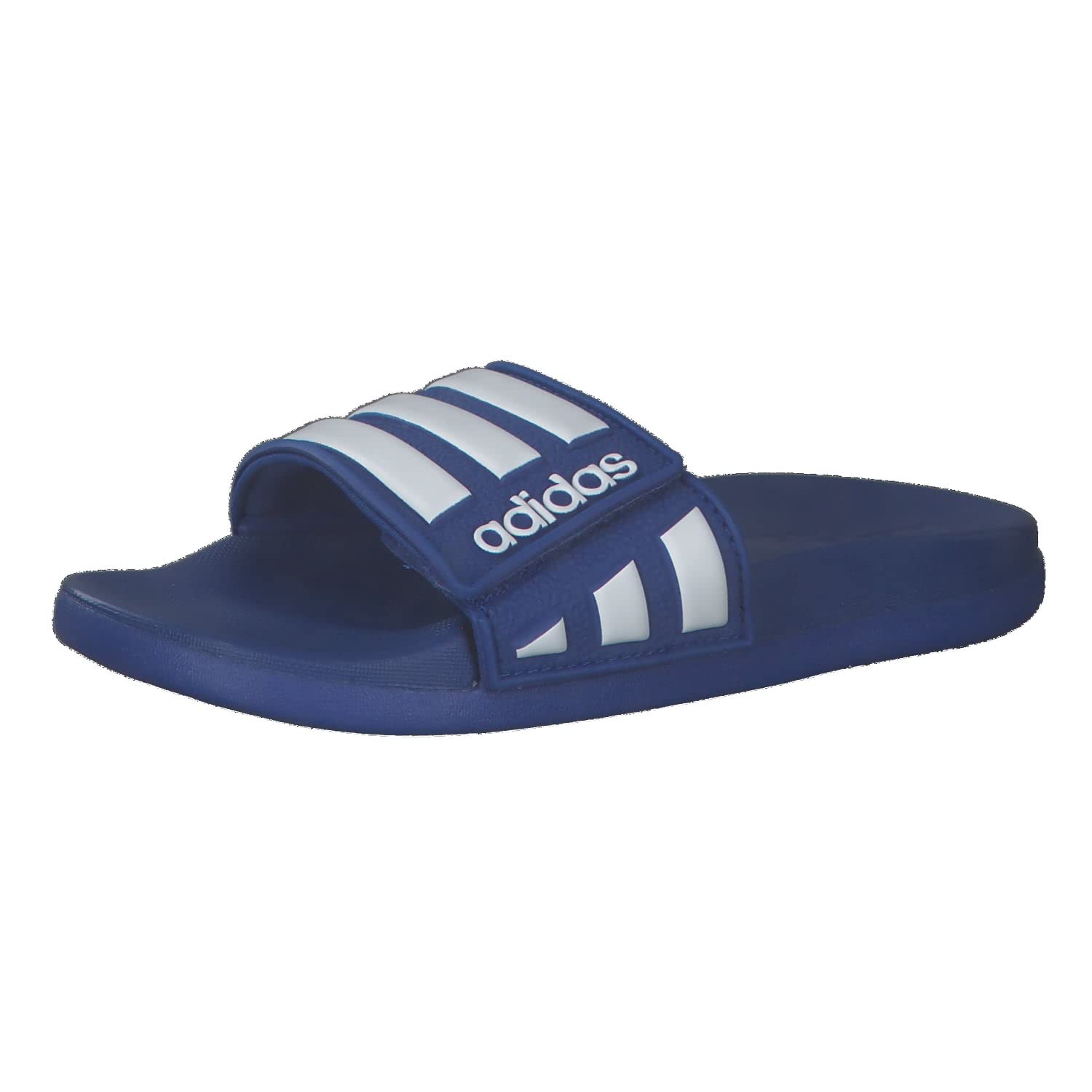 adidas Adilette Comfort Adj Chaussons de piscine pour Enfants et Garçons Noir/​Bleu de l'UE, Bleu et blanc., 28 EU