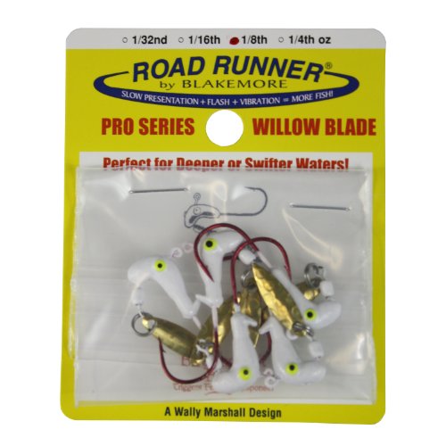 Blakemore TTI Fishing Co Road Runner Pro Series Hook-Pack of 5 (White/Red, 1/8-Ounce)