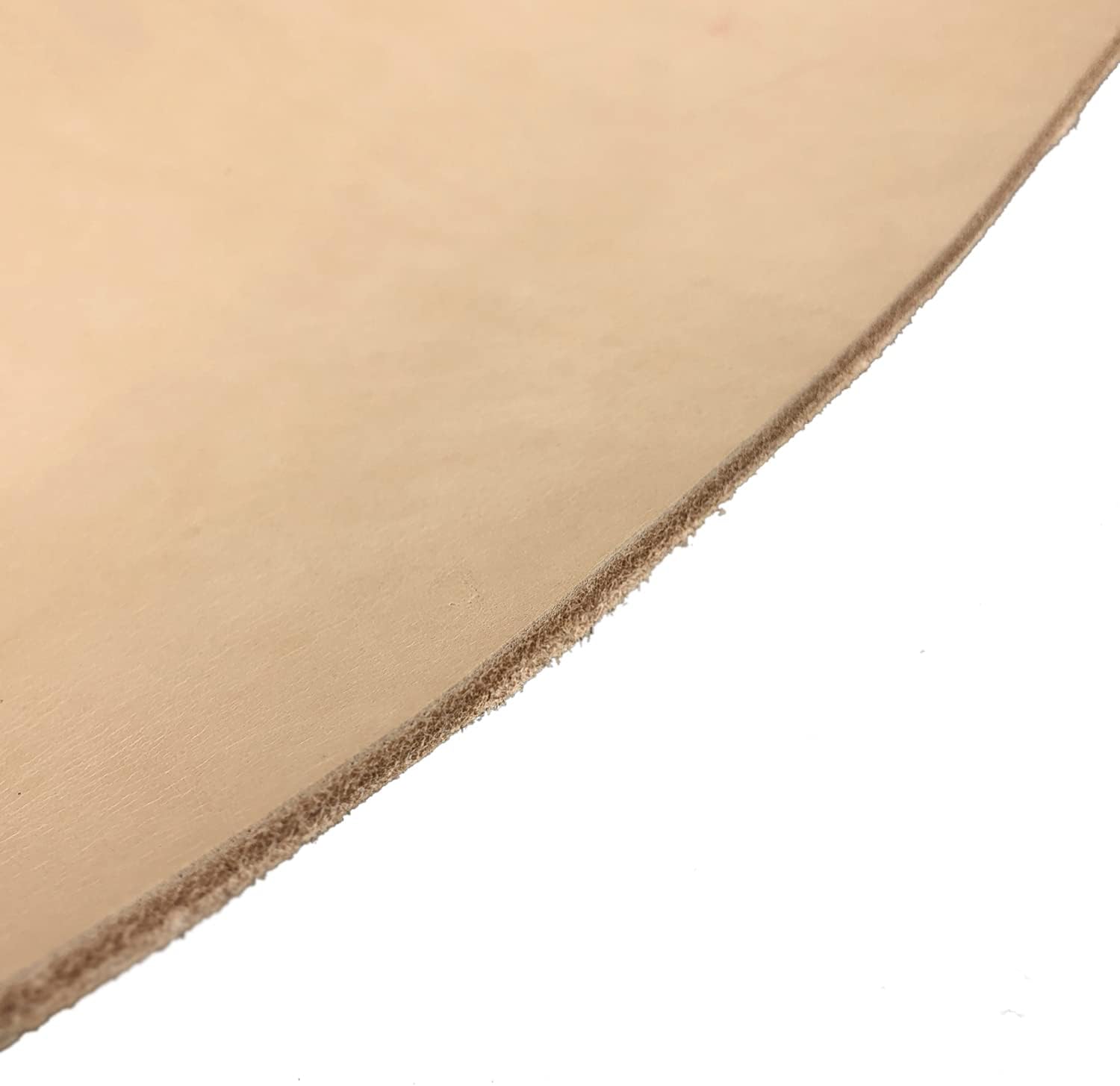 100% Veg Tan Full Grain Cowhide Pre-Cut Pieces 8-9 oz. (3.5mm) - Tooling Leather Hide - Vegetable Tanned Leather for Tooling, Carving, Molding, Dyeing (White-Veg Tanned, 12"x6")