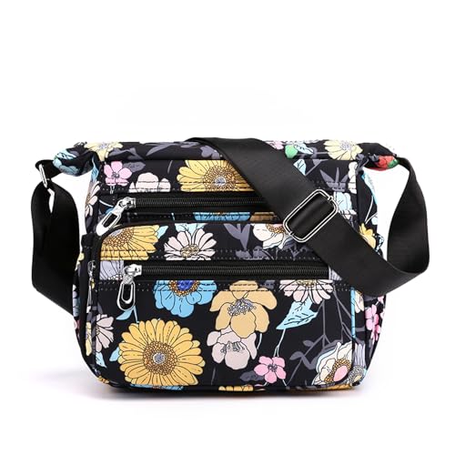 Image of Crossbody Bag for Women Ladies Multi Pockets Shoulder Bag Handbag Lightweight Nylon Casual Messenger Bag Travel Purse