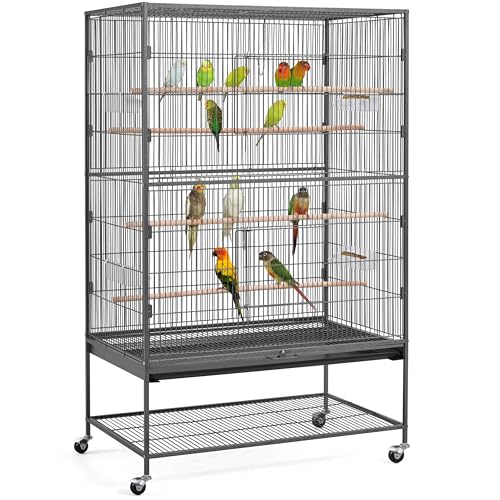 Yaheetech Grande Cage Oiseau sur Pied Volière Canaries...