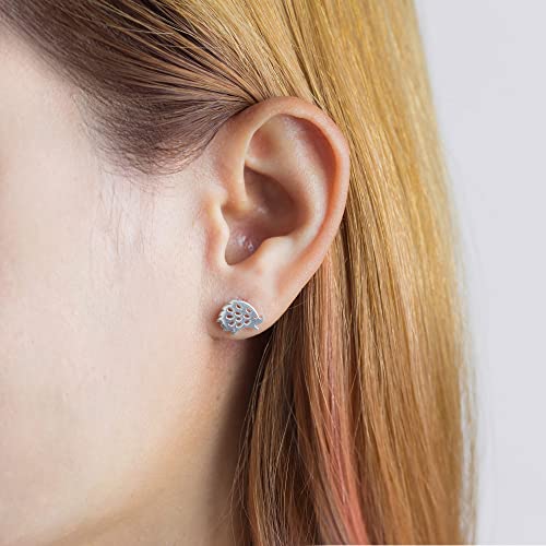 Boma Jewelry Sterling Silver Hedgehog Stud Earrings2