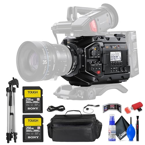 Blackmagic Design URSA Mini Pro 4.6K G2 Digital Cinema Camera Bundle Including: 2 x 256 GB Memory Card, Tripod, Camera Case, Card Reader, Card Wallet, Full Cleaning Kit, and More Accessories