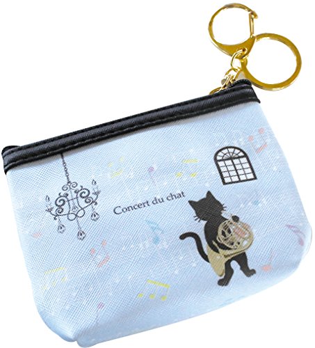 ジャストウィロー コインパース&ポーチ 黒猫音楽会/ホルン 3.5×12.5×9.5cm 8540041