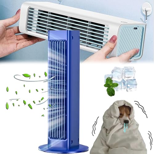 Coldeez Cooling Ace 4.0 Cooling Ace Air Conditioner Coldeez Air Conditioner Portable Air Conditioner Cooling Ace with 3 Speeds Air Cooler for Room Patio (Blue Rechargeable)