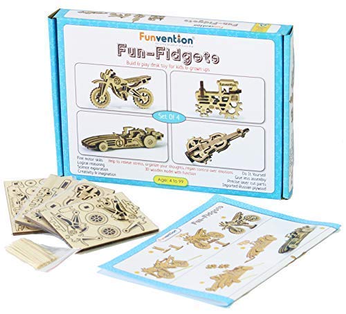Funvention Fun Fidgets Set of 4 Mechanical Models (Pack of 3 ...