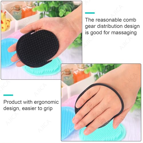 Image of Pocket Palm Combs Multicolor Set for Hair & Beard Massage | Hand Grip Hair Shampoo Massage Comb Flat Brush for Men And Women Portable & Soft, Ideal for Home, Office, Travel & Pets (Assorted Color) (Free Size, 3, count)