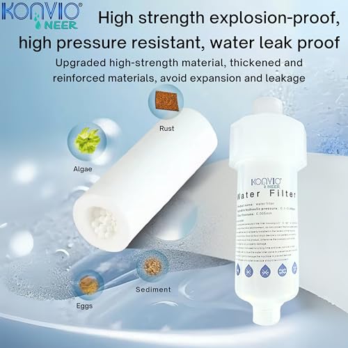 Image of Konvio Neer PP Spun Cartridge for Washing Machine Water Filter to Protects Against Limescale, Hard Water & Odor, Includes 20 Anti-Scalent Balls, (PP Cartridge of Washing Machine Filter)