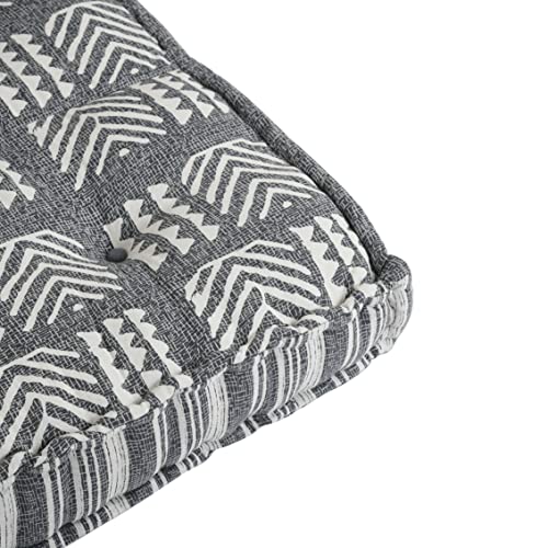 Image of ASHEVILLE Handcrafted Cotton Upholstery 2 Seater Sofa for Living Room Bedroom Home | No Wood Foldable Modular Sofa Set | Low Floor Seating, Corner Cushion Sofa, 2-Person Lowseat (3 Pcs, Dark Grey)
