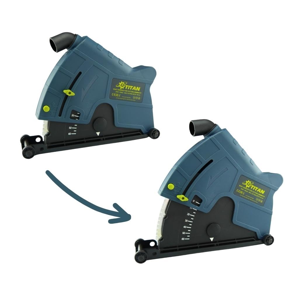 Titan USSN117 – Campana de extracción universal para amoladora angular, 230 mm, perfecta para trabajos de lijado y separación, protección contra el polvo