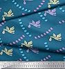 Soimoi Cotton Canvas Fabric by The Yard | Printed Bird Design in Allports | 56 Inch Wide | Medium Weight, Durable Material for Upholstery, Bags, Curtains & Crafts #2
