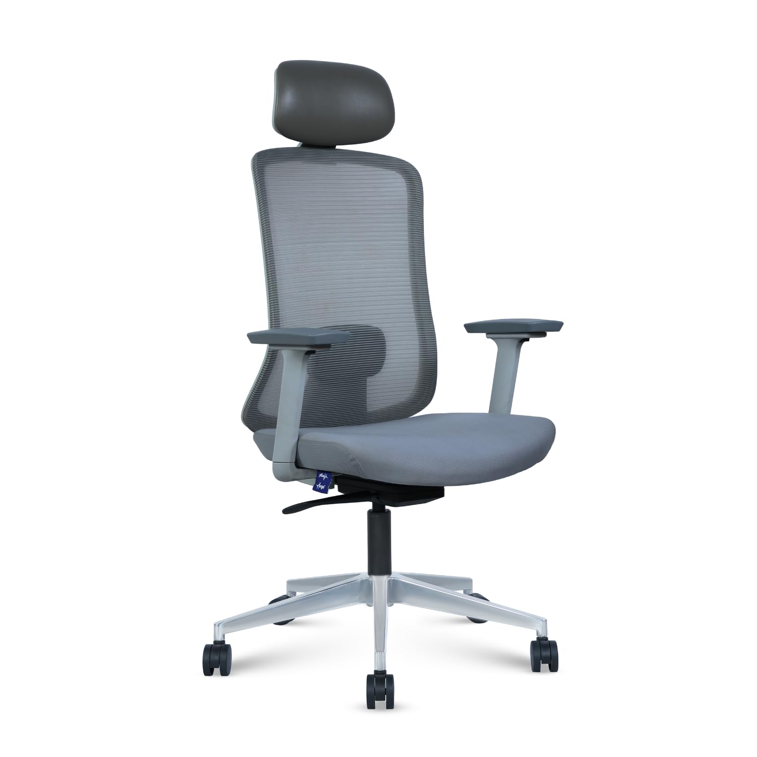Core Pro Ergonomic Mesh Office Chair, High Back, Lumbar Support, 3D Adjustable Armrests, Seat Slider, Multi Tilt-Lock Recline, Metal Base, WFH/Study/Home/Desk Chair (White Grey)