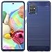 Produktbild cofi1453® Silikon Hülle Bumper Carbon kompatibel mit Samsung Galaxy A71 A715F Case TPU Soft Handyhülle Cover Schutzhülle in Blau