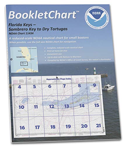Paradise Cay Publications NOAA BookletChart 11434: Florida Keys Sombrero Key to Dry Tortugas
