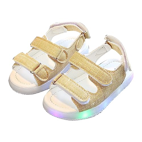 Toddler Girls Boys Light Up Sport Sandals Summer Hiking Adjustable Straps Kids Flat Beach Shoes Non Slip Open Toe