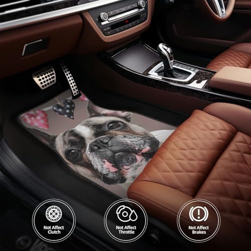 Alfombrillas de coche bulldog francés para viajes familiares y trayectos con mascotas 6