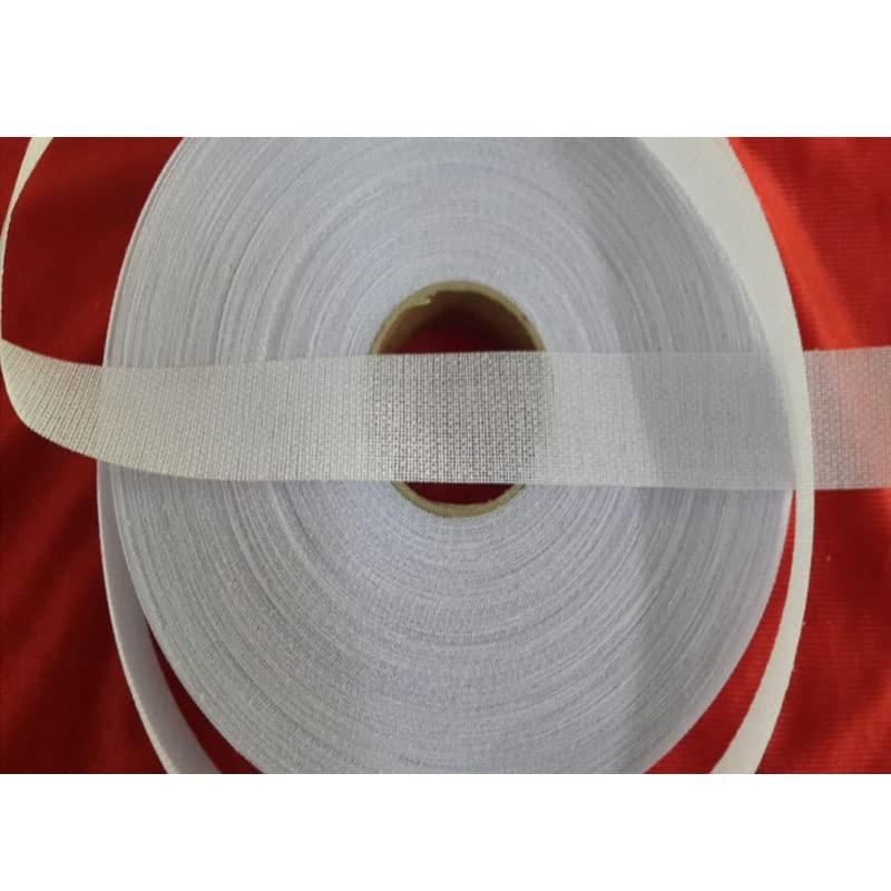 Fusible Interfacing,Interfacing for Sewing Iron on Resin Single-sided Adhesive Interlining Fusible Woven Lining Fabric Iron On DIY Sewing Patchwork Cloth (Color : 3cm white 50M)