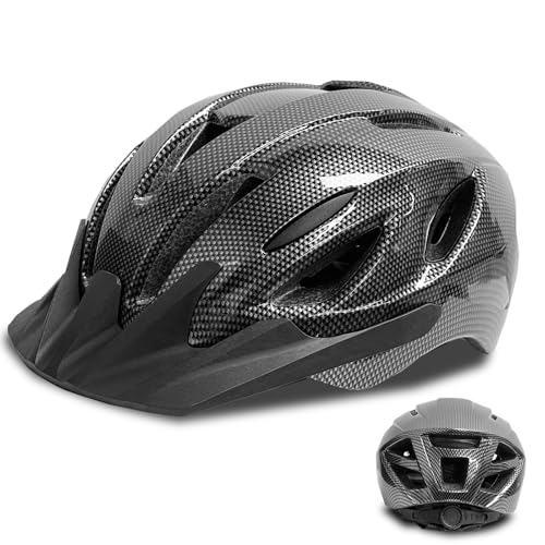 AISSTXOER Adult Bike Helmet for Women & Men - Removable Visor for Mountain & Road Cycling - CPSC Safety-Certified Stylish & Lightweight Bicycle Helmet with Suggested Fits Head 58 to 62cm