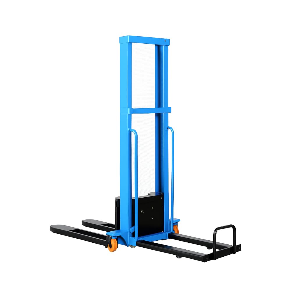 IND Electric Stacker with Remote Control, Battery Operated Hydraulic Lifting Equipment, Heavy Duty Industrial Warehouse Material Handling Machine Load Capacity 1 Ton 1.6 mtr-image-33