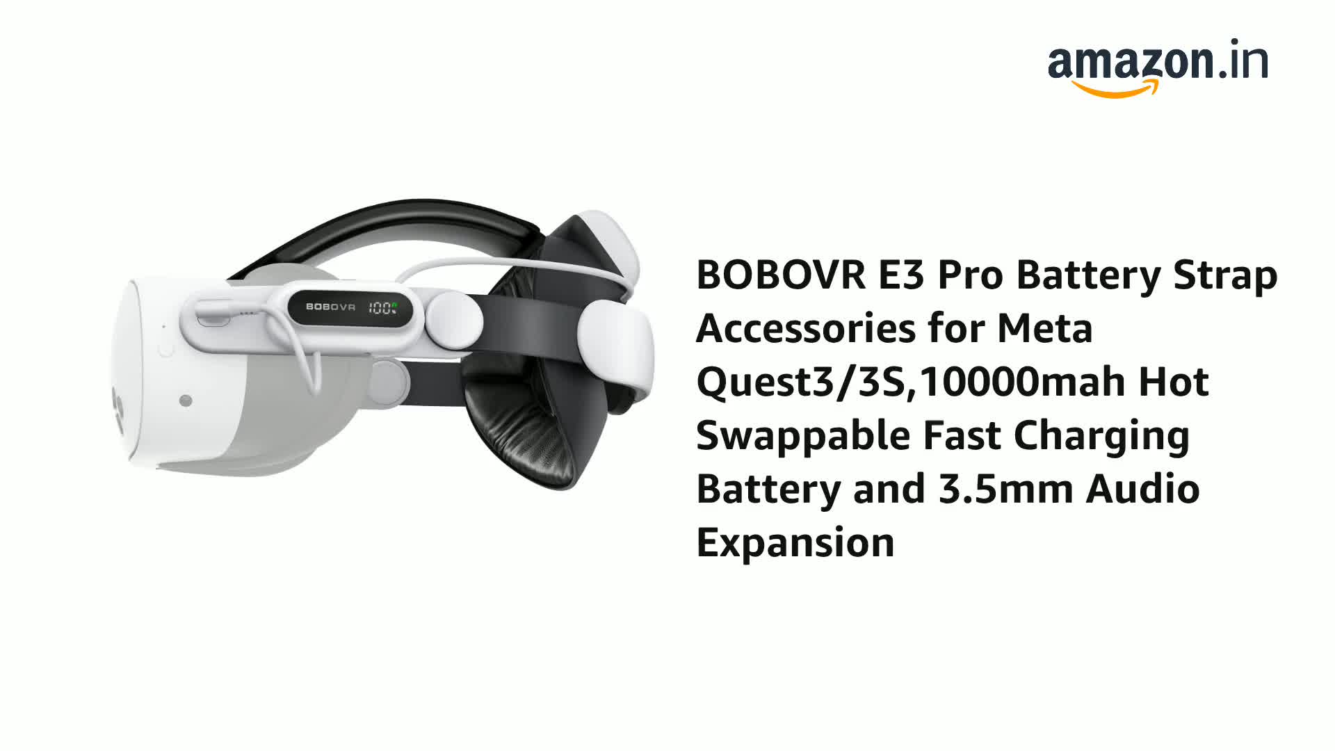 BOBOVR E3 Pro Battery Strap Accessories for Meta Quest3/3S