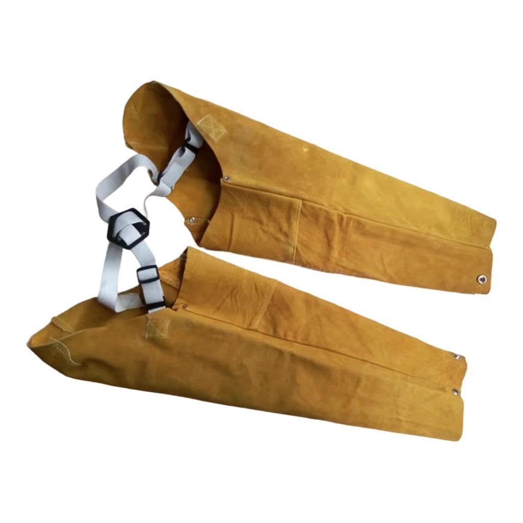 Manchon de Soudage Ajustable En Cuir de Vachette Ignifugé de Protection