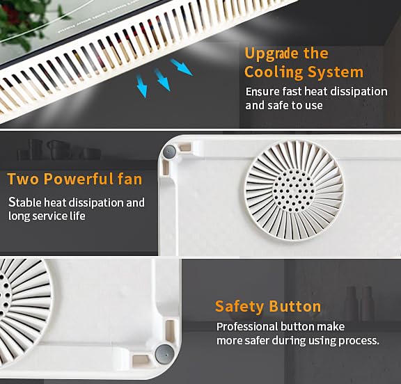 Electric Stove 2 Burner Electric Cooktop 1800W Hot Plate for Cooking Portable Induction Cooktop with Double Burners for Home Kitchen, Apartment, RV - Image 5